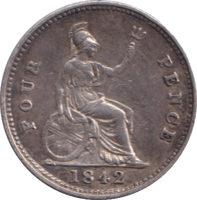 1842 FOURPENCE ( GVF ) - FOURPENCE - Cambridgeshire Coins