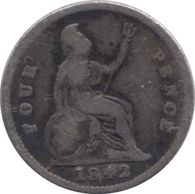 1842 FOURPENCE ( NF ) - FOURPENCE - Cambridgeshire Coins