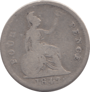 1842 FOURPENCE ( NF ) - FOURPENCE - Cambridgeshire Coins
