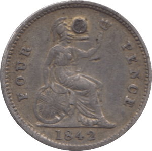 1842 FOURPENCE ( VF ) - FOURPENCE - Cambridgeshire Coins