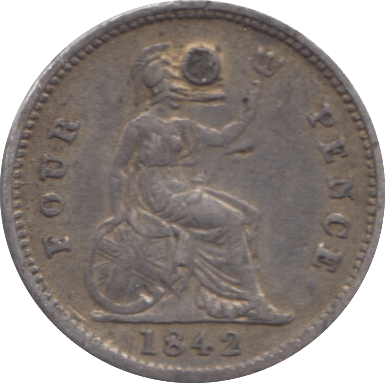 1842 FOURPENCE ( VF ) - FOURPENCE - Cambridgeshire Coins