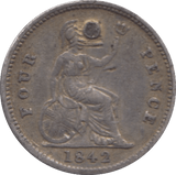 1842 FOURPENCE ( VF ) - FOURPENCE - Cambridgeshire Coins