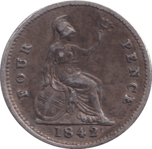 1842 FOURPENCE ( VF ) - FOURPENCE - Cambridgeshire Coins