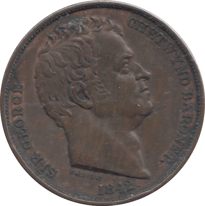 1842 GRENDON HALF PENNY TOKEN - HALFPENNY TOKEN - Cambridgeshire Coins