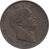 1842 GRENDON HALF PENNY TOKEN - HALFPENNY TOKEN - Cambridgeshire Coins