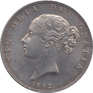 1842 HALFCROWN ( EF ) - HALFCROWN - Cambridgeshire Coins