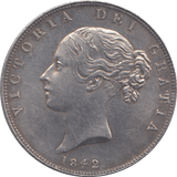 1842 HALFCROWN ( EF ) - HALFCROWN - Cambridgeshire Coins