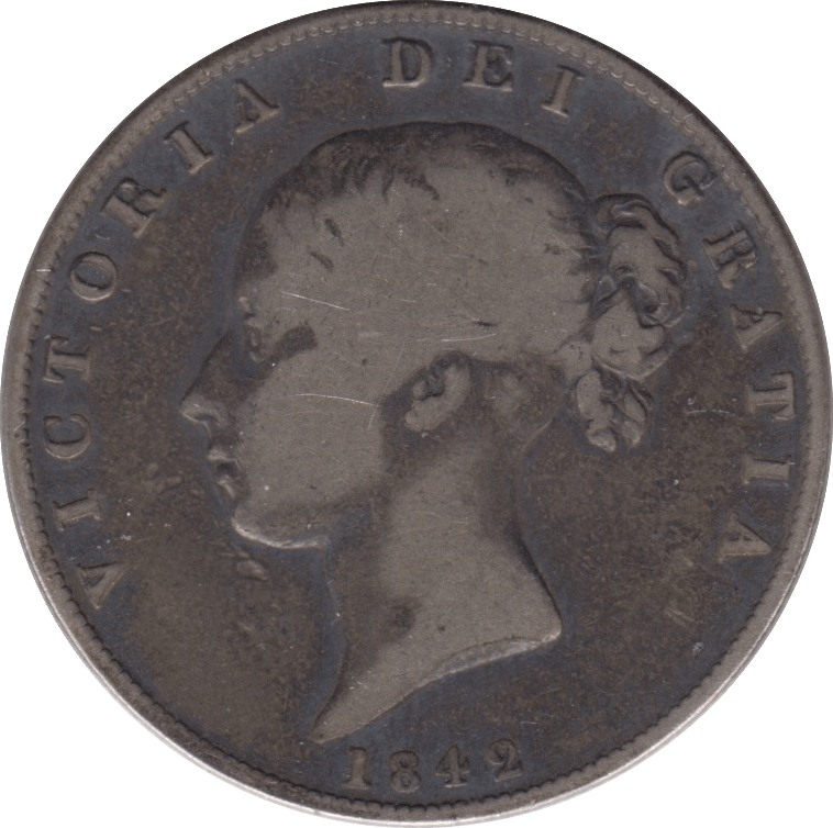 1842 HALFCROWN ( NF ) - HALFCROWN - Cambridgeshire Coins