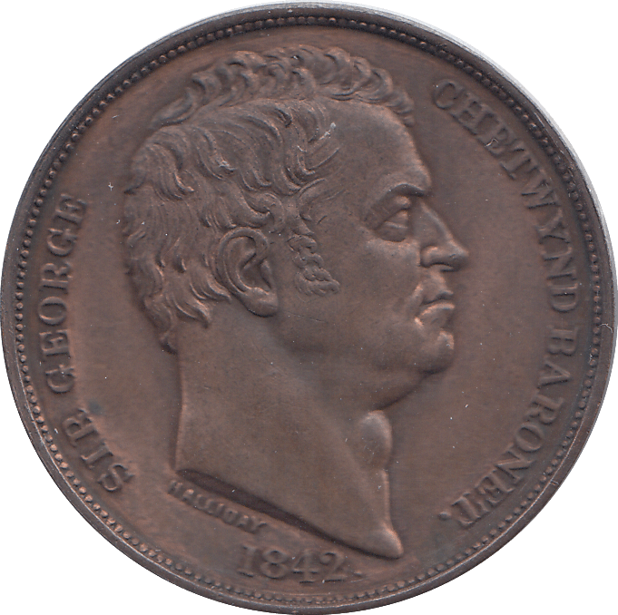 1842 HALFPENNY TOKEN GRENDON - WORLD COINS - Cambridgeshire Coins