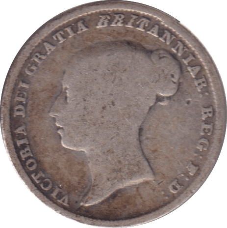 1842 SIXPENCE ( F ) - SIXPENCE - Cambridgeshire Coins