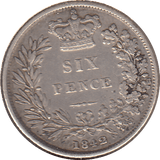 1842 SIXPENCE ( FINE ) - SIXPENCE - Cambridgeshire Coins