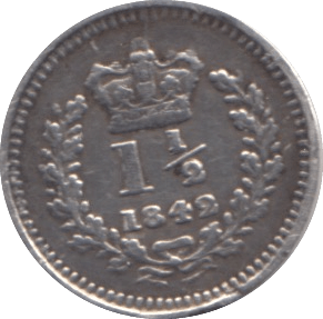 1842 THREE HALFPENCE ( VF ) - Three Half Pence - Cambridgeshire Coins