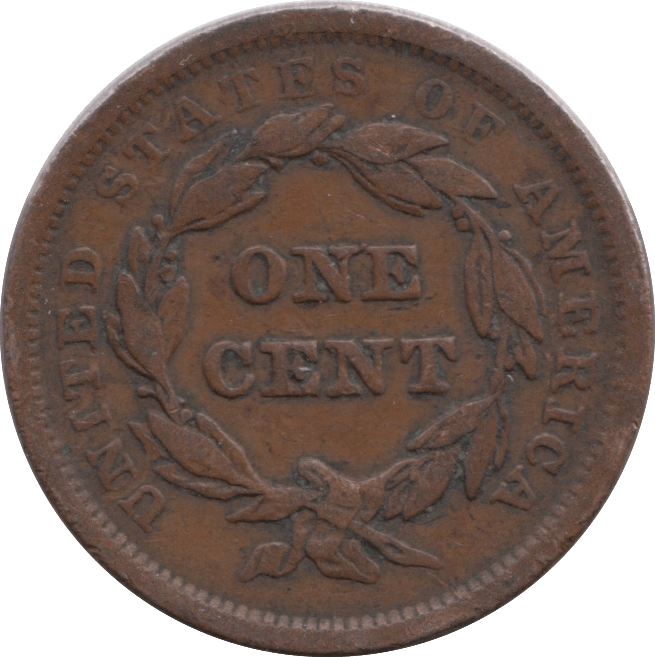 1842 USA ONE CENT - WORLD COINS - Cambridgeshire Coins