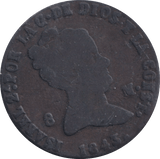 1843 8 MARAVEDIS SPAIN - WORLD COINS - Cambridgeshire Coins