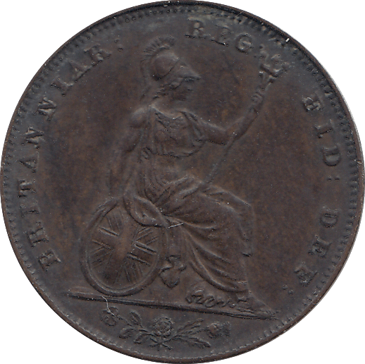 1843 FARTHING ( AUNC ) - FARTHING - Cambridgeshire Coins