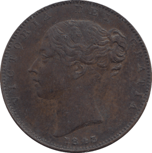 1843 FARTHING ( AUNC ) - FARTHING - Cambridgeshire Coins