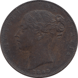 1843 FARTHING ( AUNC ) - FARTHING - Cambridgeshire Coins
