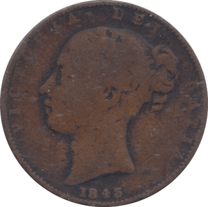 1843 FARTHING ( FINE ) - FARTHING - Cambridgeshire Coins