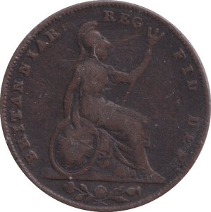 1843 FARTHING ( FINE ) - FARTHING - Cambridgeshire Coins