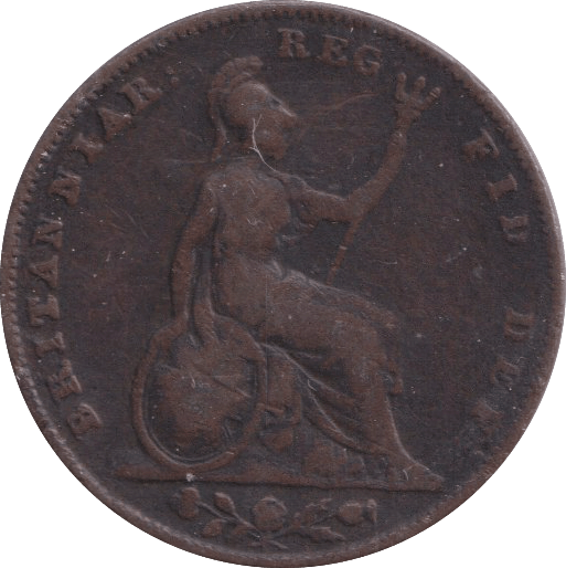 1843 FARTHING ( FINE ) - FARTHING - Cambridgeshire Coins