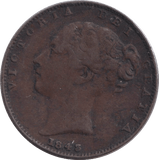 1843 FARTHING ( FINE ) - FARTHING - Cambridgeshire Coins