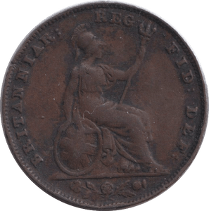 1843 FARTHING ( FINE ) - FARTHING - Cambridgeshire Coins