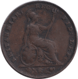1843 FARTHING ( FINE ) - FARTHING - Cambridgeshire Coins