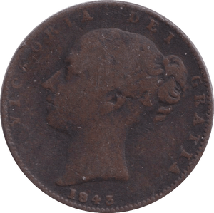 1843 FARTHING ( FINE ) - FARTHING - Cambridgeshire Coins