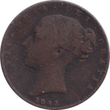 1843 FARTHING ( FINE ) - FARTHING - Cambridgeshire Coins