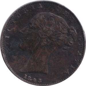 1843 FARTHING ( GF ) - FARTHING - Cambridgeshire Coins
