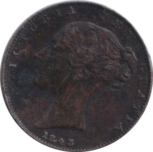 1843 FARTHING ( GF ) - FARTHING - Cambridgeshire Coins