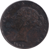 1843 FARTHING ( GF ) - FARTHING - Cambridgeshire Coins