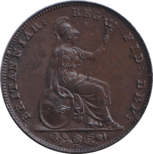 1843 FARTHING ( UNC ) - FARTHING - Cambridgeshire Coins