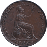 1843 FARTHING ( UNC ) - FARTHING - Cambridgeshire Coins