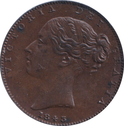 1843 FARTHING ( UNC ) - FARTHING - Cambridgeshire Coins