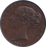 1843 FARTHING ( UNC ) - FARTHING - Cambridgeshire Coins
