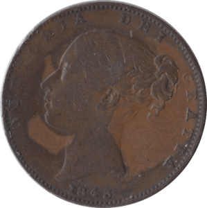 1843 FARTHING ( VF ) - Farthing - Cambridgeshire Coins