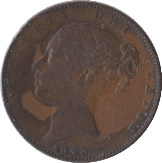 1843 FARTHING ( VF ) - Farthing - Cambridgeshire Coins