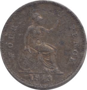 1843 FOUR PENCE ( GVF ) - FOURPENCE - Cambridgeshire Coins