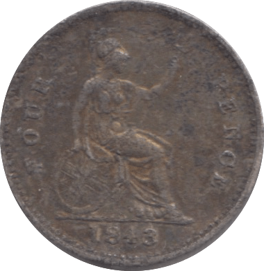 1843 FOUR PENCE ( GVF ) - FOURPENCE - Cambridgeshire Coins
