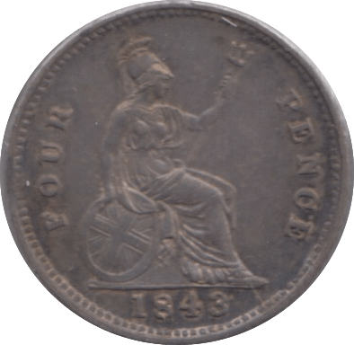 1843 FOURPENCE ( EF ) - Fourpence - Cambridgeshire Coins