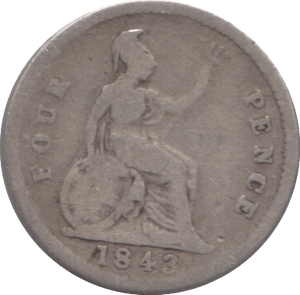1843 FOURPENCE ( FAIR ) 3 - FOURPENCE - Cambridgeshire Coins
