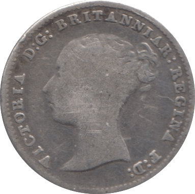 1843 FOURPENCE ( FINE ) 3 - FOURPENCE - Cambridgeshire Coins
