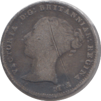 1843 FOURPENCE ( FINE ) - FOURPENCE - Cambridgeshire Coins