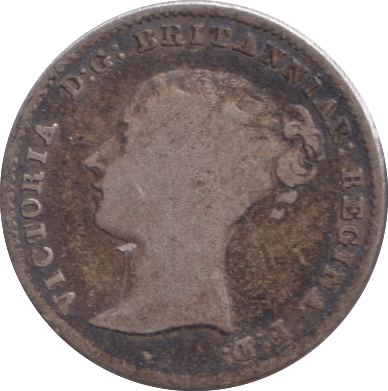 1843 FOURPENCE ( FINE ) - FOURPENCE - Cambridgeshire Coins