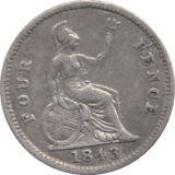1843 FOURPENCE ( GF ) - Fourpence - Cambridgeshire Coins