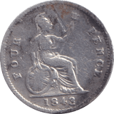 1843 FOURPENCE ( GF ) - FOURPENCE - Cambridgeshire Coins
