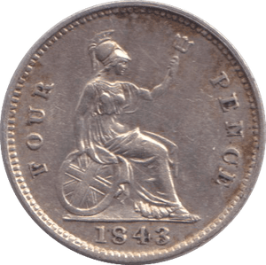 1843 FOURPENCE ( GVF ) - FOURPENCE - Cambridgeshire Coins