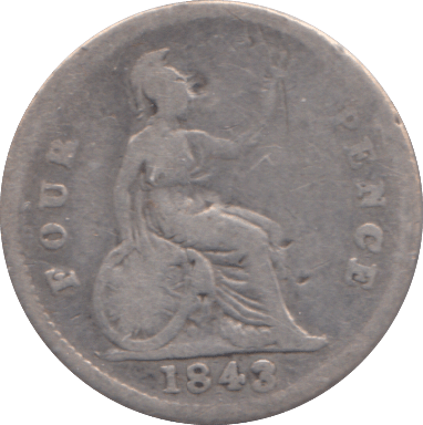 1843 FOURPENCE ( NF ) - FOURPENCE - Cambridgeshire Coins