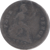 1843 FOURPENCE ( NF ) - FOURPENCE - Cambridgeshire Coins